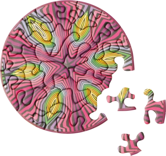 Puzzle redondo Curiosi Picoli Hippie de 33 piezas