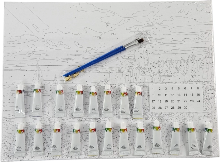 Pintura por números con marco 40 × 50 cm – barco pirata