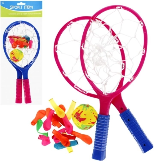 Set infantil de tenis de playa con globos de agua