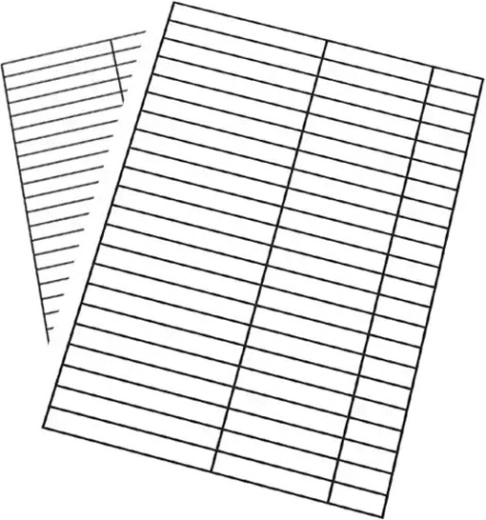 Plantilla pautada para cuaderno A5 - 1 pieza