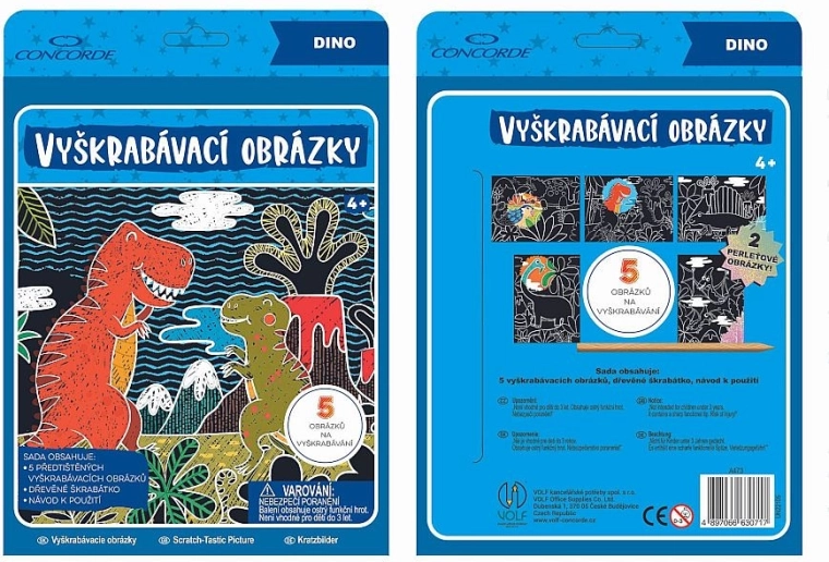 Láminas para rascar CONCORDE dinosaurios