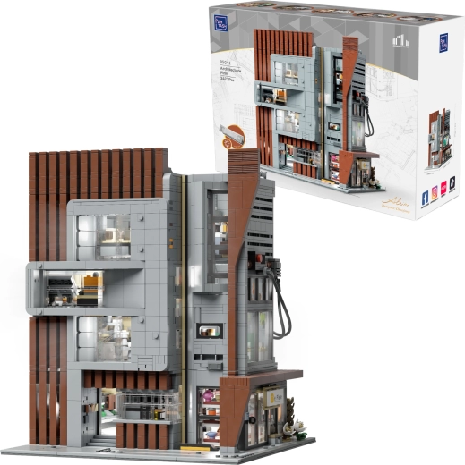 Pantasy firma de arquitectura – edificio modular de bloques (3427 piezas)