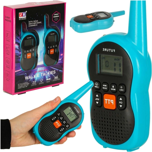 Walkie-talkies de corto alcance para niños con alcance de 3 km, set de 2 unidades