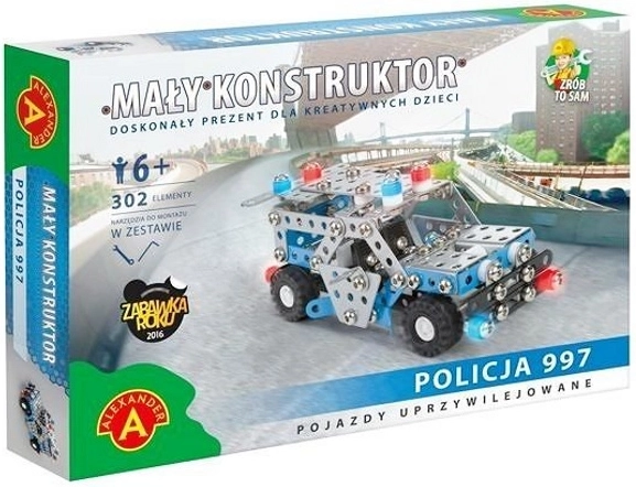 Mały Konstruktor Policie – kit de construcción del coche de policía metálico