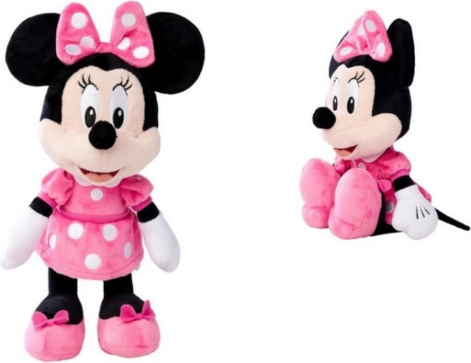 Minnie de peluche Disney con vestido rosa, 45 cm