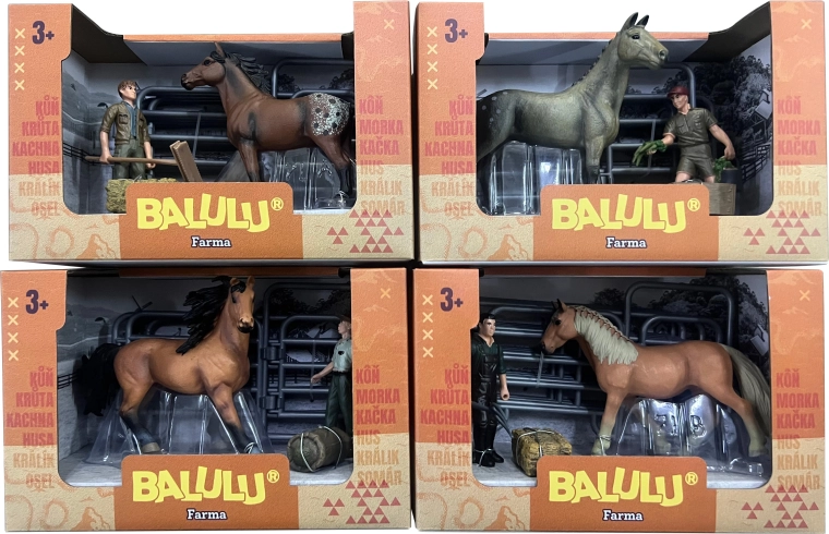 BALULU set de juego de caballo con cuidador y accesorios - 1 unidad