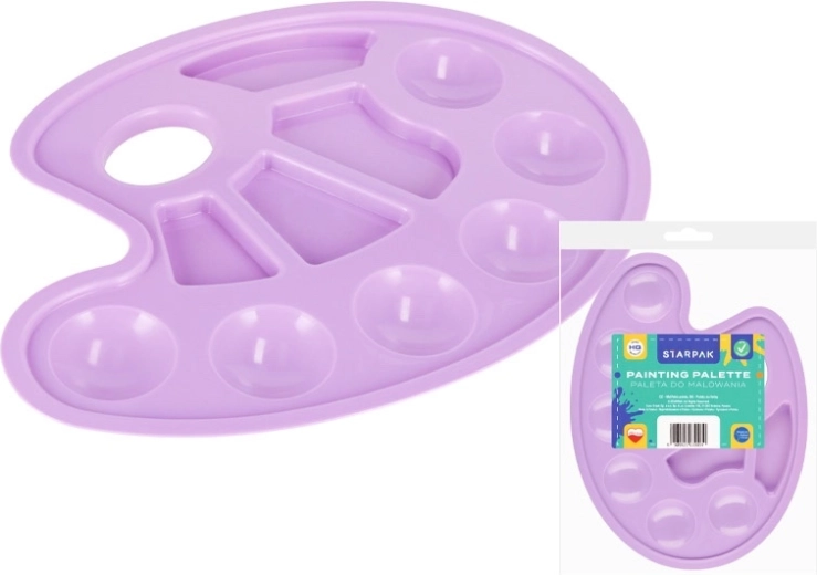 Paleta de pintura morada