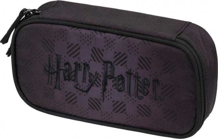 Estuche escolar tipo etui Harry Potter Hogwarts negro