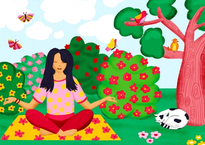 Puzzle relajante Yoga en el parque 1000 piezas