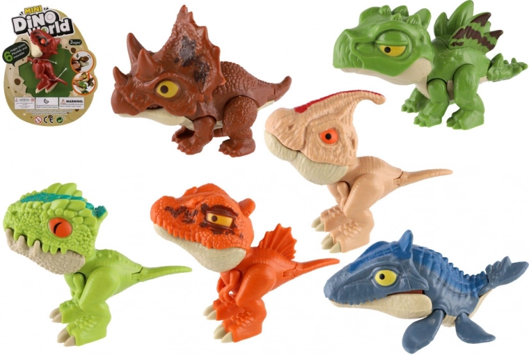 Dinosaurio mordedor mini 8 cm – figura de plástico en cartón