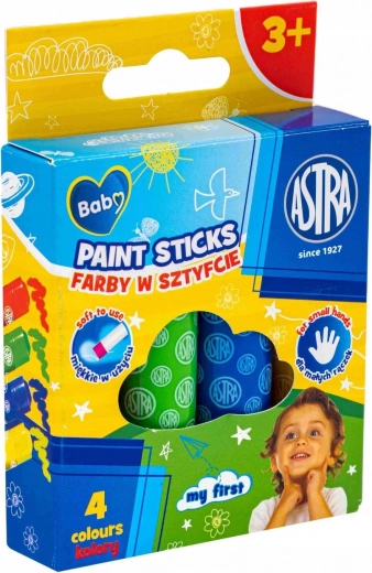 Pinturas infantiles en barra Astra jumbo, 4 uds.