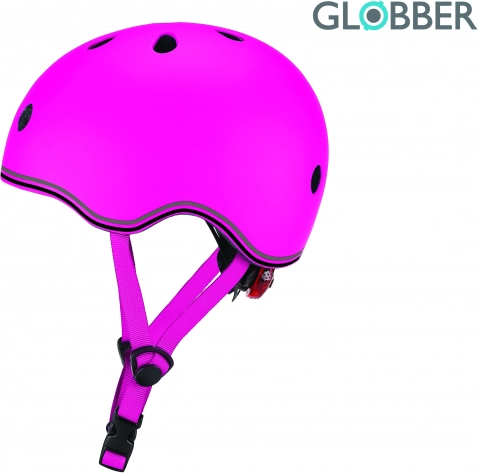 Casco infantil Globber Go Up Lights Neon Pink