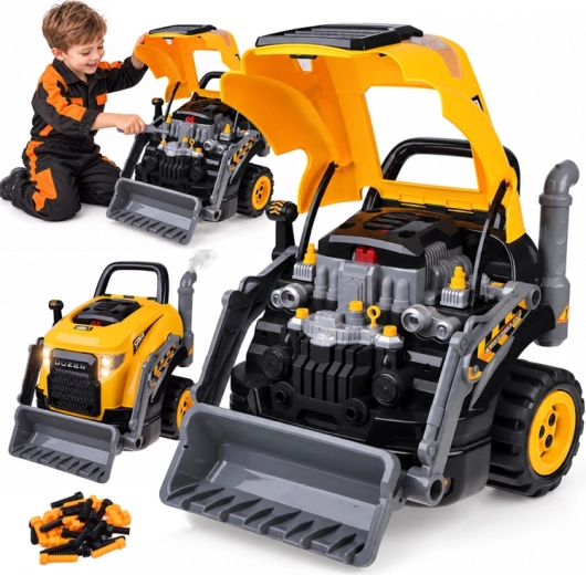 Bulldozer interactivo con taller de pequeño mecánico