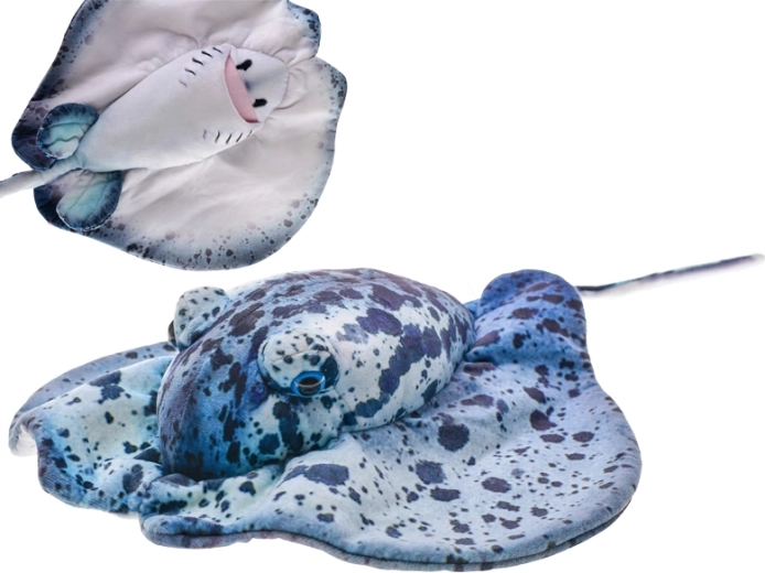Mantarraya de peluche 55 cm azul