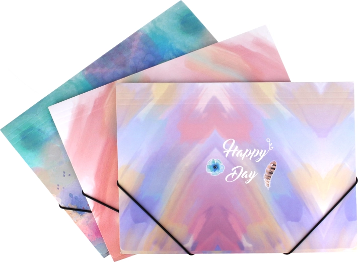 Carpeta con goma elástica 31,5 × 23,5 cm – de colores