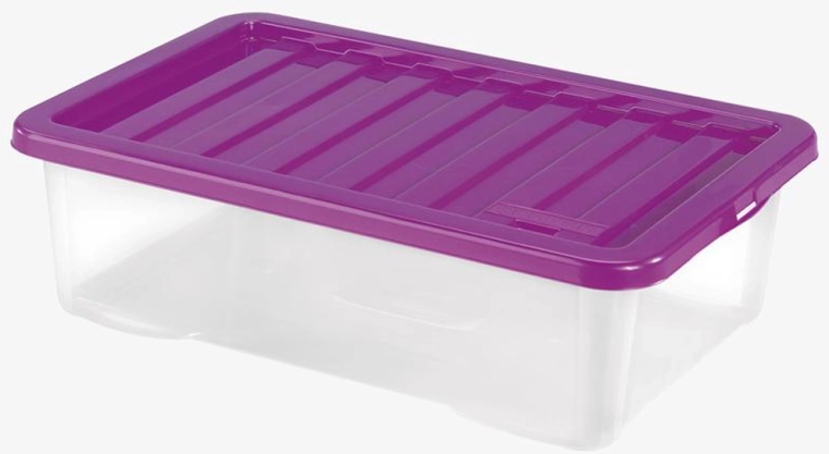 Caja de almacenamiento de plástico con tapa HEIDRUN Quasar 30 l