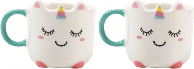 Mini tazas de espresso con unicornios 90 ml (2 uds.)