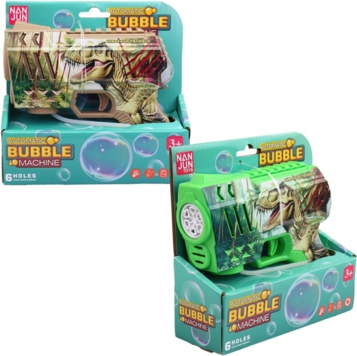 Pistola de burbujas dinosaurio a pilas 16 cm