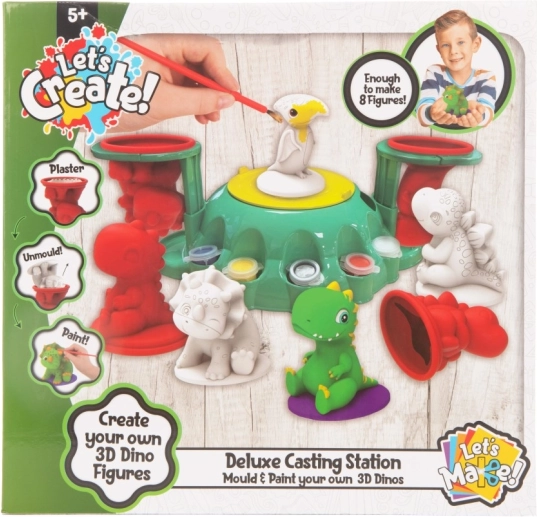 Set para fabricar figuras de yeso Dino DeLuxe