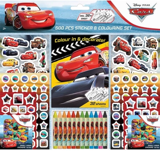 Set de pegatinas con libros para colorear y ceras Auta (500 uds.)