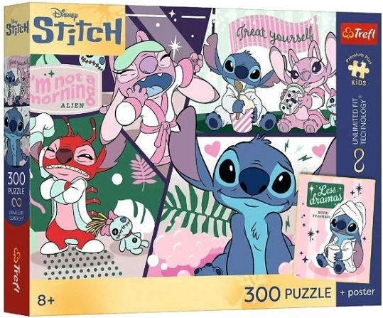 Puzle infantil PremPlus Kids Stitch dúo cósmico 300 piezas