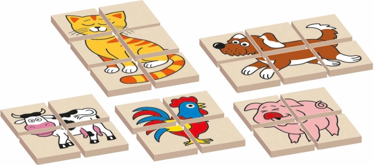 Rompecabezas de animalitos de madera