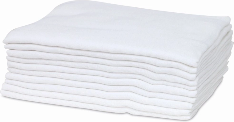 FreeON Bubaba pañales de tela 80 × 80 cm blancos (10 uds)