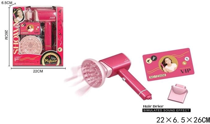 Set de peluquería con secador - 1 unidad