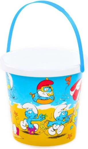 Cubo grande infantil de Los Pitufos