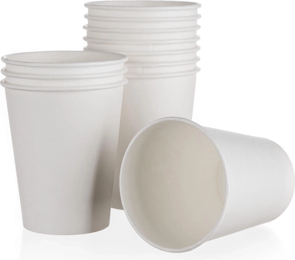 Vasos de papel 200 ml blancos 12 uds