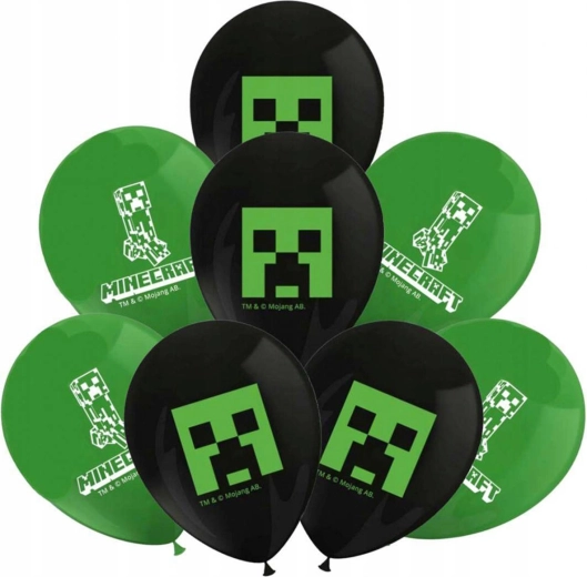 Globos inflables Procos Minecraft 28 cm (8 uds.)