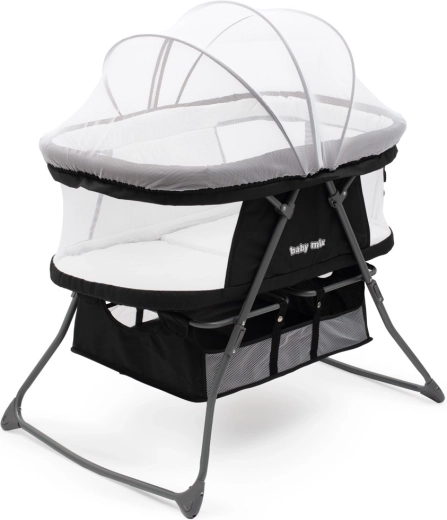 Cuna plegable Baby Mix DreamyNest negra
