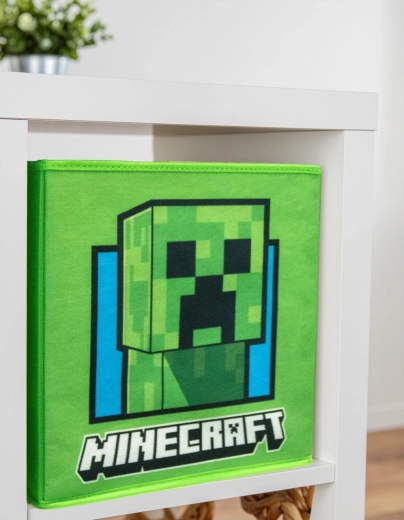 Caja de almacenamiento Minecraft con forma de bloque de hierba (Grass Block)