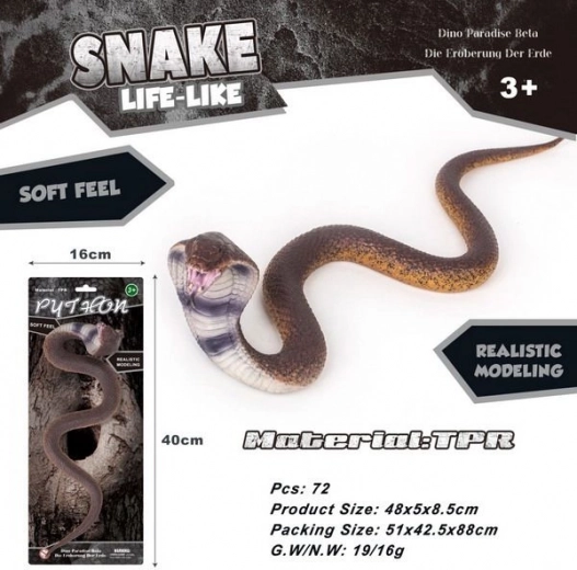 Serpiente cobra de goma 48 cm