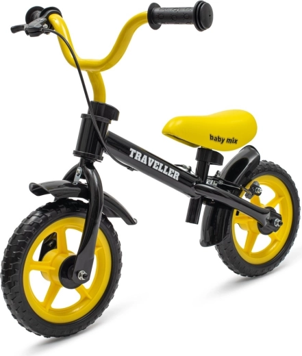 Bicicleta de equilibrio infantil con freno BABY MIX Traveller negra
