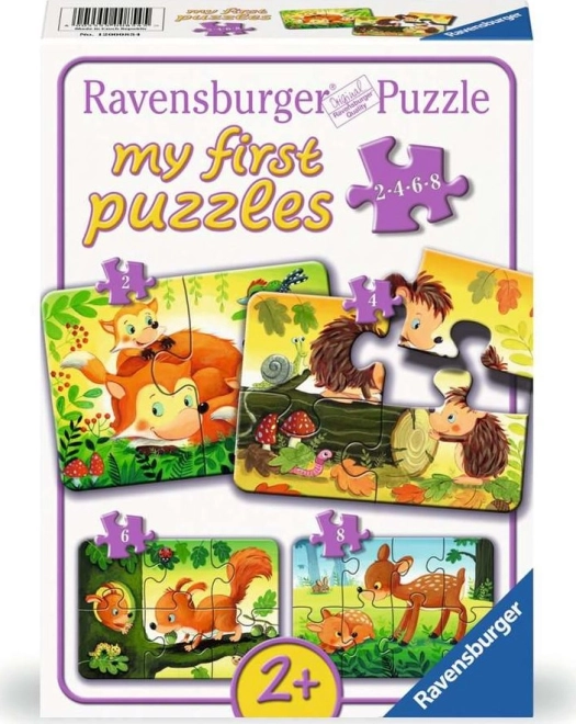 Mis primeros puzles de animales del bosque 4 en 1