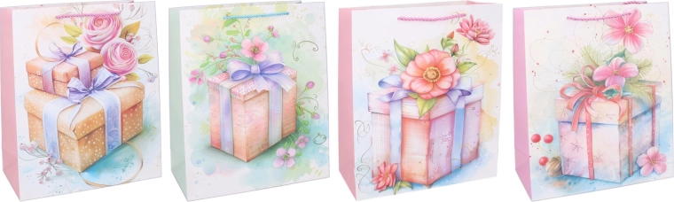 Bolsa de regalo de papel L 30 × 40 × 12 cm – motivo para todo el año