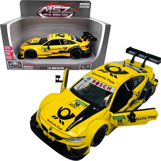 Modelo metálico BMW M4 DTM 1:24 amarillo