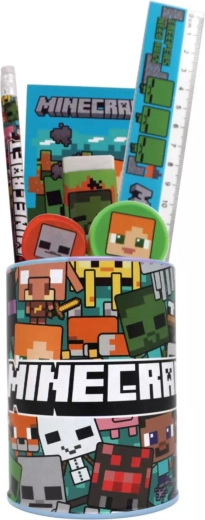Set de escritura de Minecraft en soporte metálico - 7 piezas