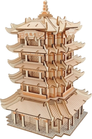 Puzzle 3D de madera Yellow Crane Tower