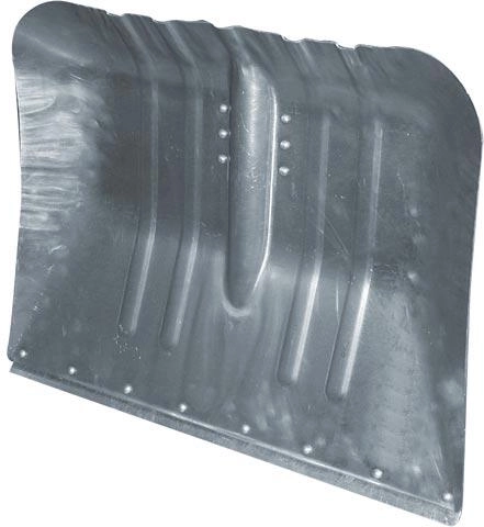 Pala de nieve de aluminio curvada 47 × 38 cm sin mango