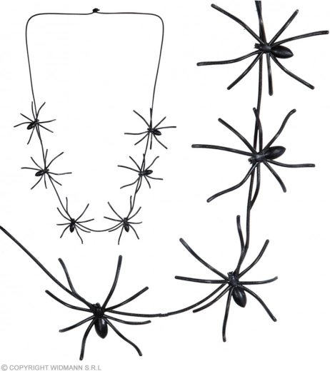Collar negro con arañas