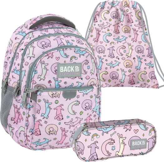 Set escolar BackUP cute dogs 3 en 1: mochila, estuche y bolsa