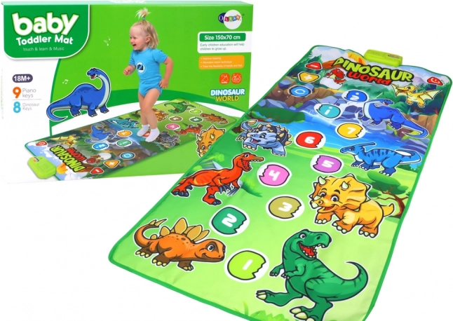 Alfombra interactiva de baile y música con dinosaurios