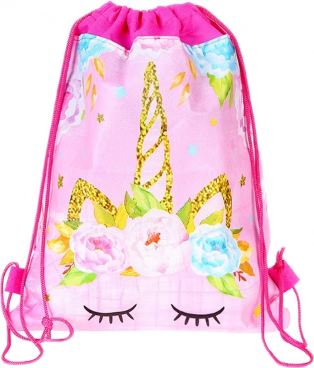 Saco escolar Unicornio rosa 35x27 cm