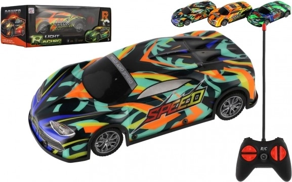 Teddies coche de carreras RC con control remoto y luz