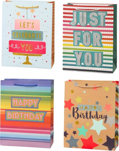 Bolsa de regalo Happy Birthday 23 x 18 x 10 cm