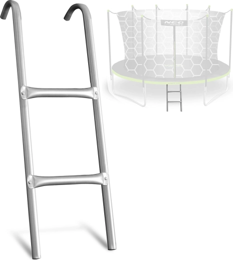 Neo-Sport escalera de dos peldaños para trampolín 10–14 ft