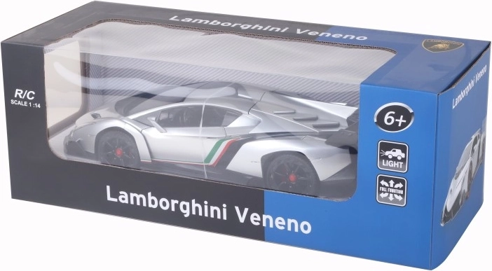 Coche RC Lamborghini Veneno 1:14 plateado o verde