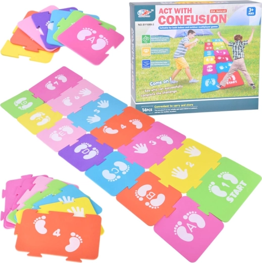 Juego de movimiento con puzles de espuma: pista de acción para niños